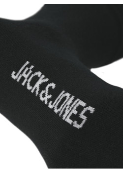 JACK & JONES vysoké ponožky 3-balenie čierne