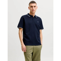 JACK & JONES polo tričko tmavo-modré s výšivkou