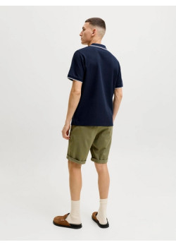 JACK & JONES polo tričko tmavo-modré s výšivkou