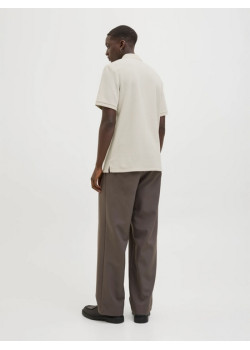 JACK & JONES polo tričko béžové s výšivkou