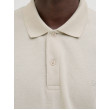 JACK & JONES polo tričko béžové s výšivkou JACK & JONES polo tričko béžové s výšivkou