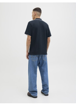 JACK & JONES polo tričko modré s výšivkou