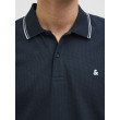 JACK & JONES polo tričko modré s výšivkou JACK & JONES polo tričko modré s výšivkou