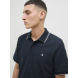 JACK & JONES polo tričko modré s výšivkou JACK & JONES polo tričko modré s výšivkou
