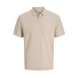 JACK & JONES polo tričko hnedé s výšivkou