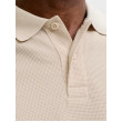 JACK & JONES polo tričko hnedé s výšivkou