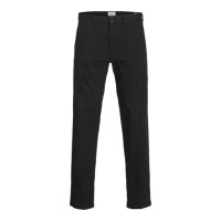 JACK & JONES pánske nohavice voľného strihu Chino čierne JACK & JONES pánske nohavice voľného strihu Chino čierne