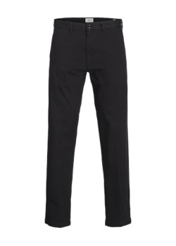 JACK & JONES pánske nohavice voľného strihu Chino čierne