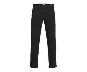 JACK & JONES pánske nohavice voľného strihu Chino čierne