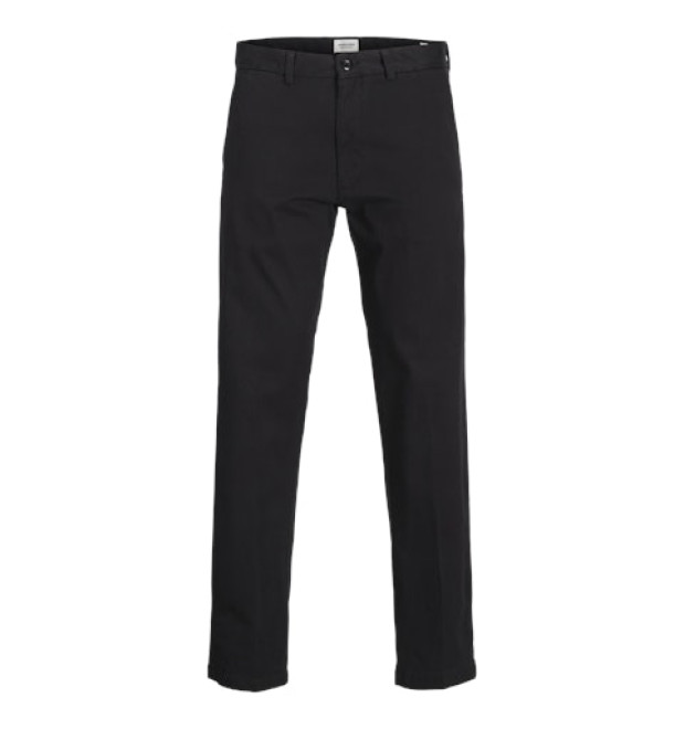 JACK & JONES pánske nohavice voľného strihu Chino čierne JACK & JONES pánske nohavice voľného strihu Chino čierne