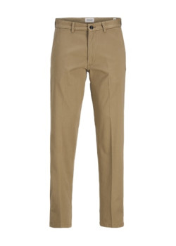 JACK & JONES pánske nohavice voľného strihu Chino hnedé