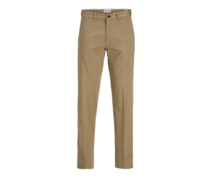 JACK & JONES pánske nohavice voľného strihu Chino hnedé