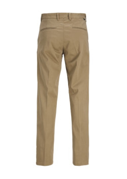 JACK & JONES pánske nohavice voľného strihu Chino hnedé