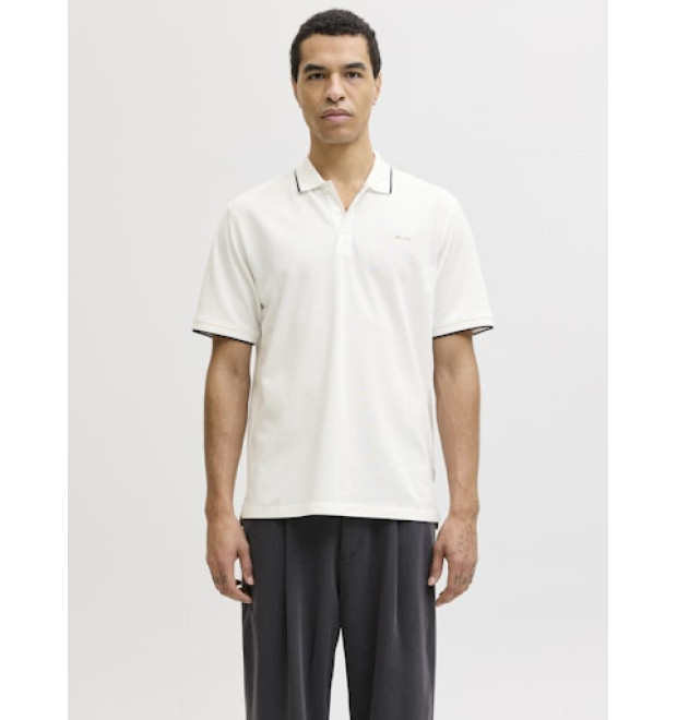 JACK & JONES polo tričko Regular Fit biele JACK & JONES polo tričko Regular Fit biele