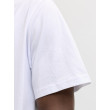 JACK & JONES pánske tričko voľné biele s potlačou JACK & JONES pánske tričko voľné biele s potlačou