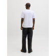JACK & JONES pánske tričko voľné biele s potlačou JACK & JONES pánske tričko voľné biele s potlačou