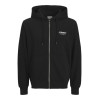 JACK & JONES mikina s kapucňou so zipsom čierna JACK & JONES mikina s kapucňou so zipsom čierna