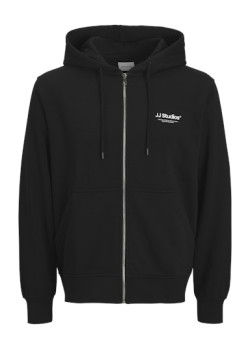JACK & JONES mikina s kapucňou so zipsom čierna