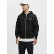 JACK & JONES mikina s kapucňou so zipsom čierna JACK & JONES mikina s kapucňou so zipsom čierna