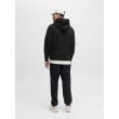 JACK & JONES mikina s kapucňou so zipsom čierna JACK & JONES mikina s kapucňou so zipsom čierna