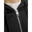 JACK & JONES mikina s kapucňou so zipsom čierna JACK & JONES mikina s kapucňou so zipsom čierna