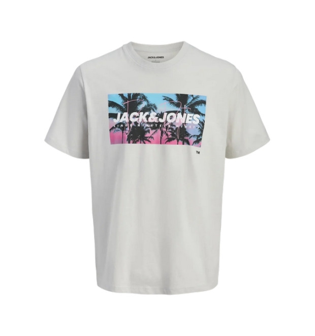 Jack & Jones INDIANA tričko s potlačou sivé