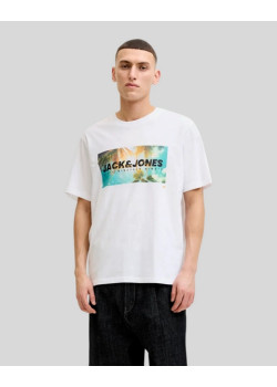 Jack & Jones INDIANA tričko s potlačou biele