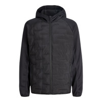 JACK & JONES pánska Hybrid bunda čierna JACK & JONES pánska Hybrid bunda čierna