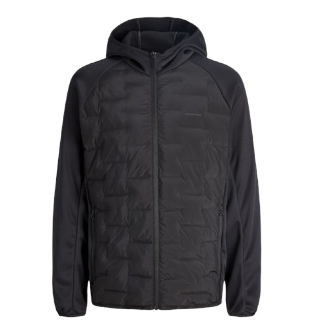 JACK & JONES pánska Hybrid bunda čierna JACK & JONES pánska Hybrid bunda čierna