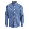 JACK & JONES pánska košeľa slim fit modrá s dlhými rukávmi denim JACK & JONES pánska košeľa slim fit modrá s dlhými rukávmi denim