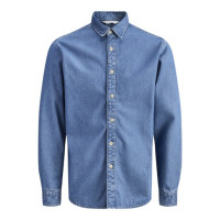 JACK & JONES pánska košeľa slim fit modrá s dlhými rukávmi denim JACK & JONES pánska košeľa slim fit modrá s dlhými rukávmi denim