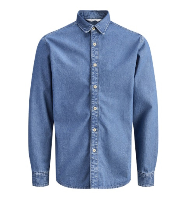 JACK & JONES pánska košeľa slim fit modrá s dlhými rukávmi denim JACK & JONES pánska košeľa slim fit modrá s dlhými rukávmi denim