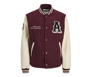 JACK & JONES pánska bejzbalová bunda krátka bordová JACK & JONES pánska bejzbalová bunda krátka bordová