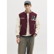 JACK & JONES pánska bejzbalová bunda krátka bordová JACK & JONES pánska bejzbalová bunda krátka bordová