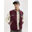 JACK & JONES pánska bejzbalová bunda krátka bordová JACK & JONES pánska bejzbalová bunda krátka bordová