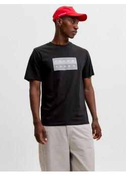 Jack & Jones JCOFUSION pánske tričko čierne
