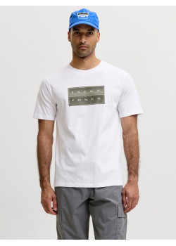 Jack & Jones JCOFUSION pánske tričko biele