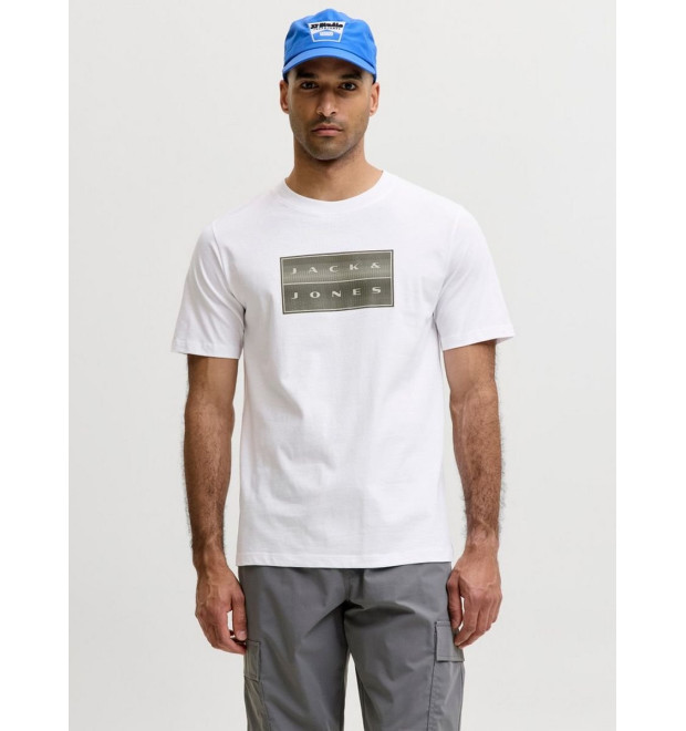 Jack & Jones JCOFUSION pánske tričko biele