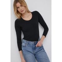 ONLY tričko s dlhým rukávom čierne ONLY tričko s dlhým rukávom čierne