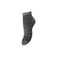 Pieces SEBBY ponožky s leopardím vzorom sivé Pieces SEBBY ponožky s leopardím vzorom sivé