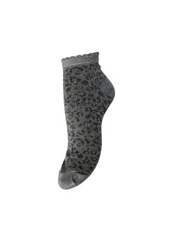 Pieces SEBBY ponožky s leopardím vzorom sivé