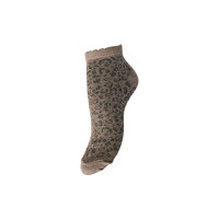 Pieces SEBBY ponožky s leopardím vzorom hnedé Pieces SEBBY ponožky s leopardím vzorom hnedé