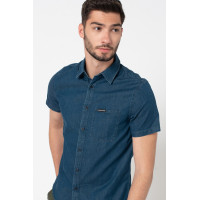 Calvin Klein pánska košeľa s krátkym rukávom Denim modrá Calvin Klein pánska košeľa s krátkym rukávom Denim modrá