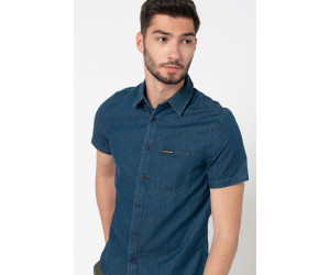 Calvin Klein pánska košeľa s krátkym rukávom Denim modrá 