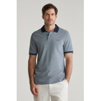 Gant pánska polokošeľa 4-Color Oxford Piqué modrá 
