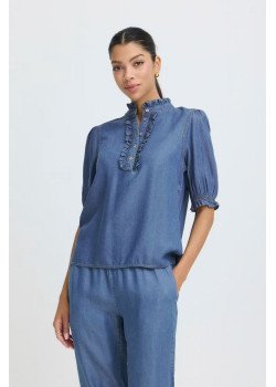 B.young KOSMO denim blúzka modrá