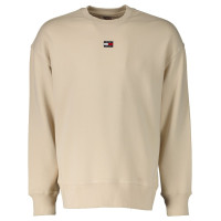 Tommy Jeans pánska mikina bez kapucne béžová Tommy Jeans pánska mikina bez kapucne béžová