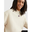 Tommy Jeans pánska mikina bez kapucne béžová Tommy Jeans pánska mikina bez kapucne béžová