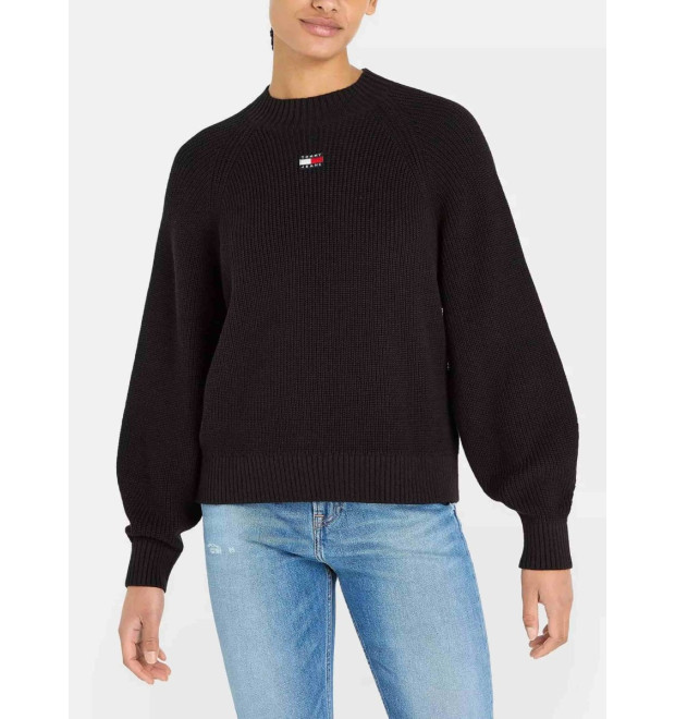 Tommy Hilfiger dámsky sveter s logom čierna Tommy Hilfiger dámsky sveter s logom čierna