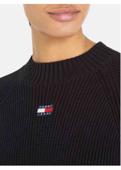 Tommy Hilfiger dámsky sveter s logom čierna
